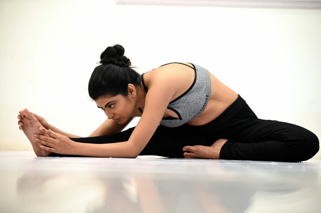 head to knee pose- yoga for sinus infection